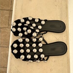 Alexander Wang Black&Silver Sandals
